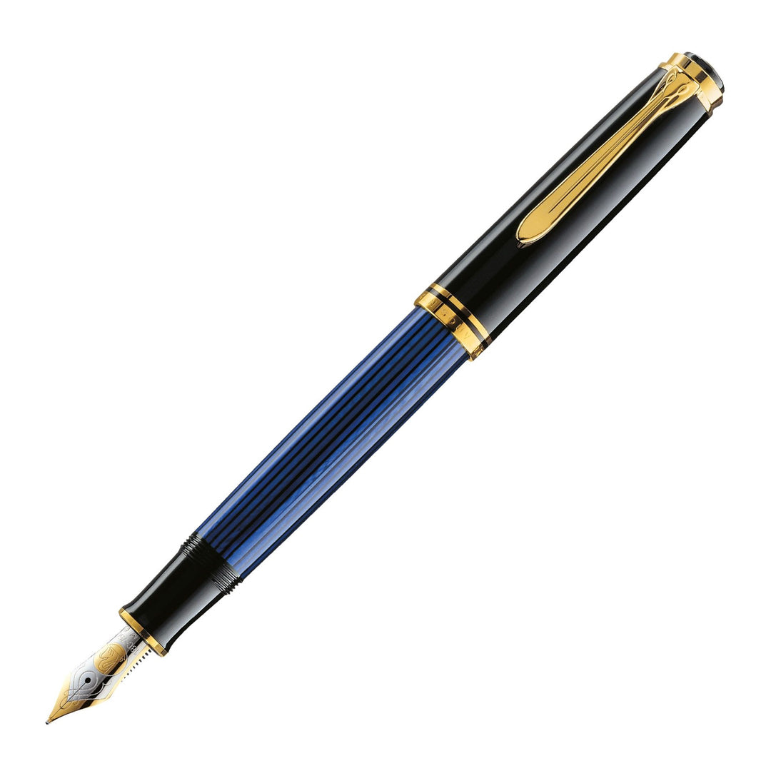 Pelikan Souveran M800 Black/Blue Fountain Pen - SCOOBOO - Pelikan