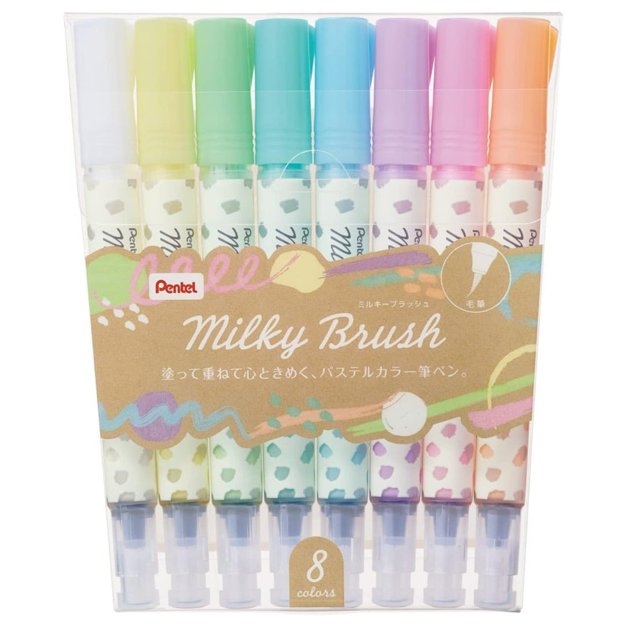 Pental Milky Brush Colour Pen - SCOOBOO - Brush Pens