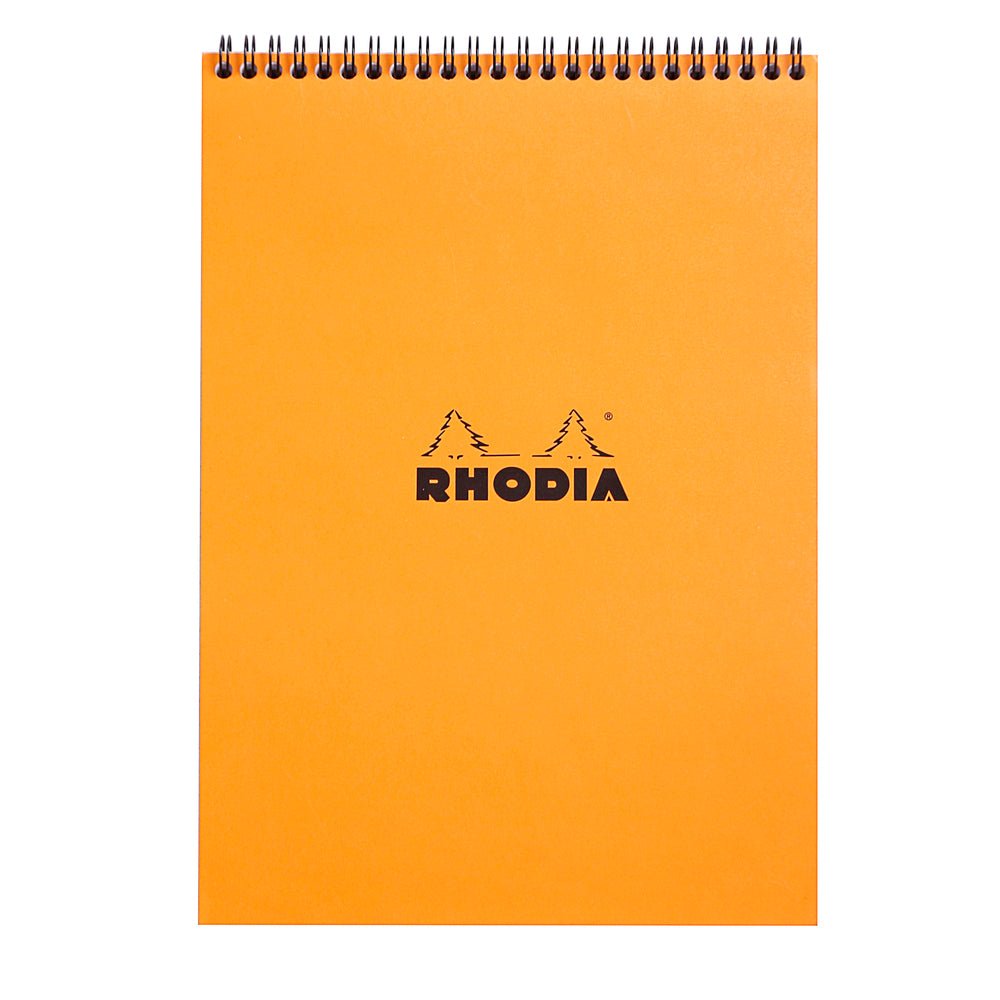 Rhodia Classic Orange Wiro Notepad - Lined - SCOOBOO - RH18501C_CL_ORN_LRL_NPA4_297210_NP - Notepad