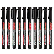 Soni Officemate CD/DVD Marker - Pack of 10 - SCOOBOO - Pack of Black - Permanent Markers