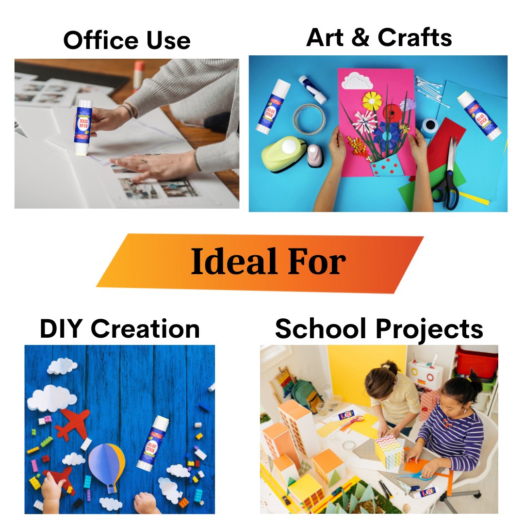 Soni Officemate Glue Stick Set (8 Grams) - SCOOBOO - Glue & Adhesive