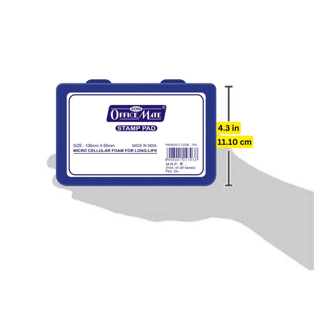 Soni Officemate Stamp Pad - SCOOBOO - 703-Blue - Stamp & Pads