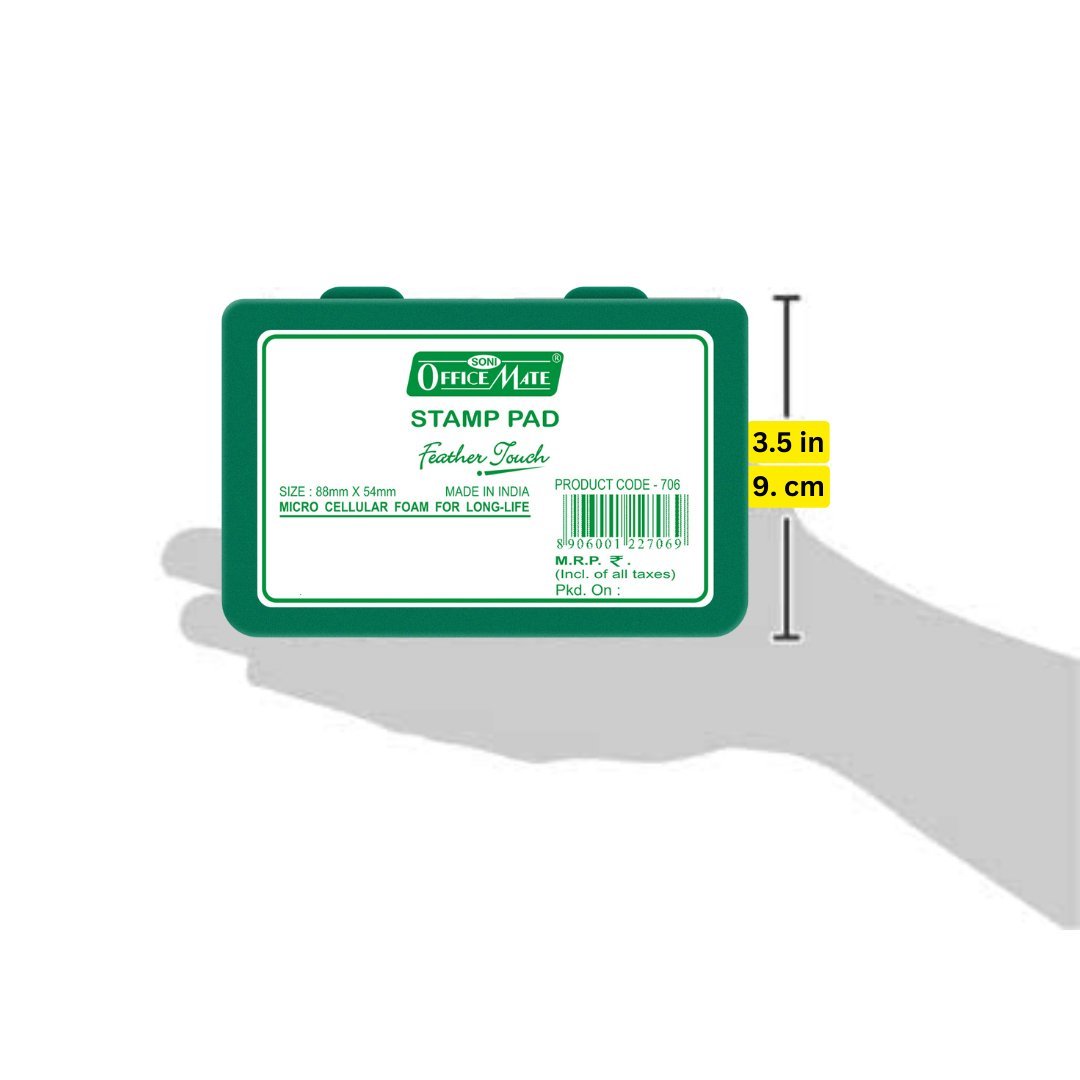 Soni Officemate Stamp Pad - SCOOBOO - 706-Green - Stamp & Pads