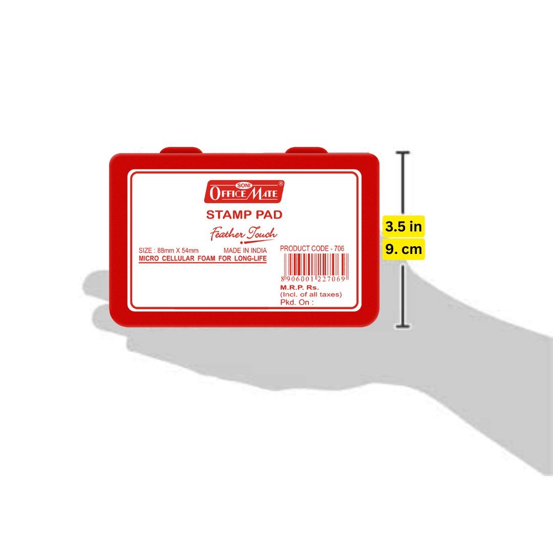 Soni Officemate Stamp Pad - SCOOBOO - 706-Red - Stamp & Pads