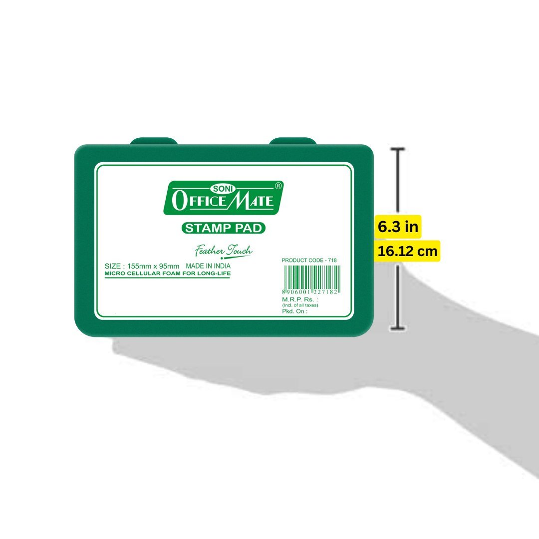 Soni Officemate Stamp Pad - SCOOBOO - 718-Green - Stamp & Pads