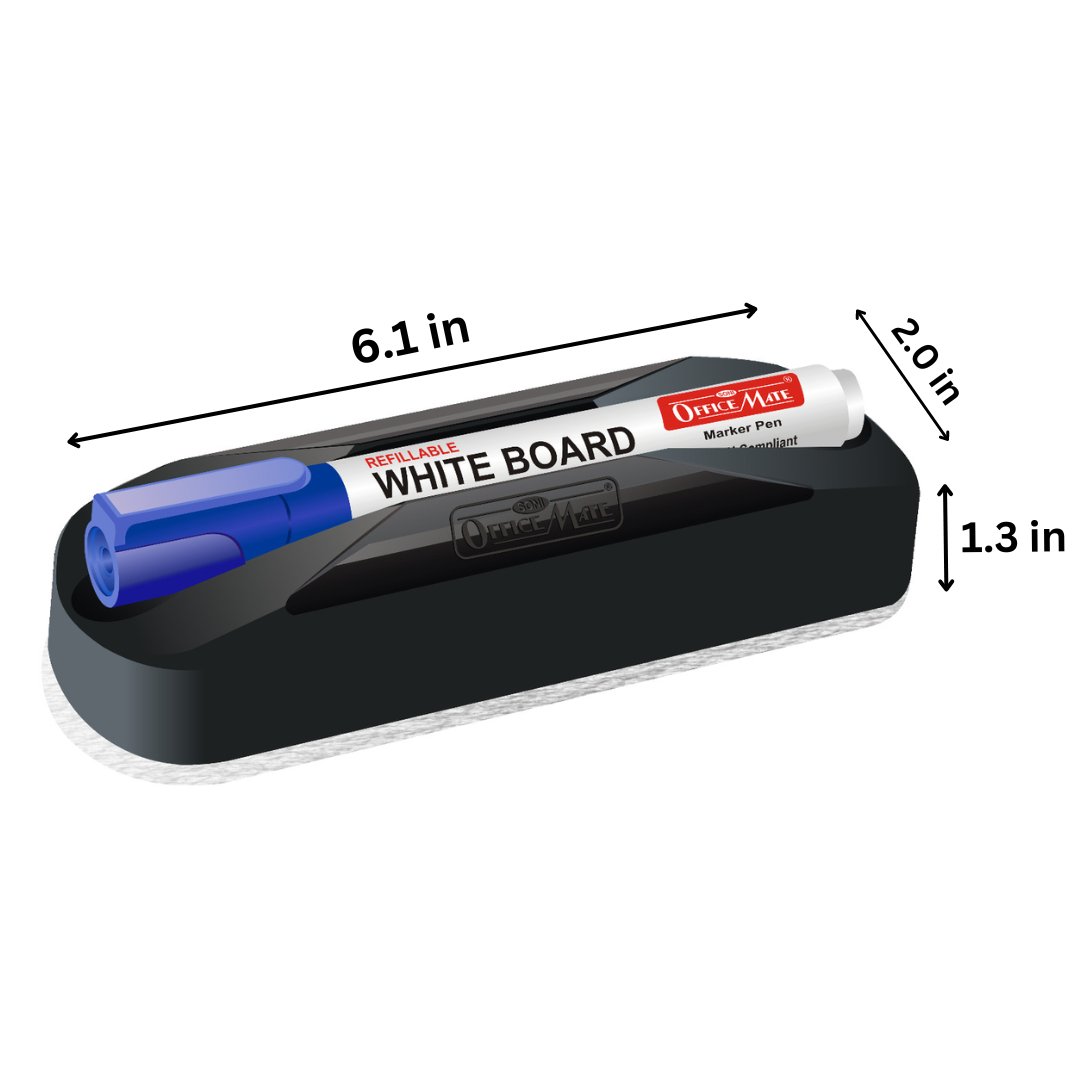 Soni Officemate White Board Single Pen Duster Eraser-Pack of 10 - SCOOBOO - White-Board Marker