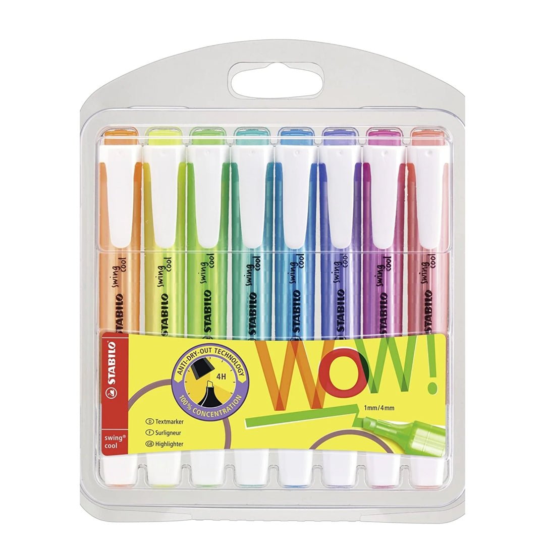 Stabilo Art Alternatives Swing Cool Wallet Highlighter (Set of 8)