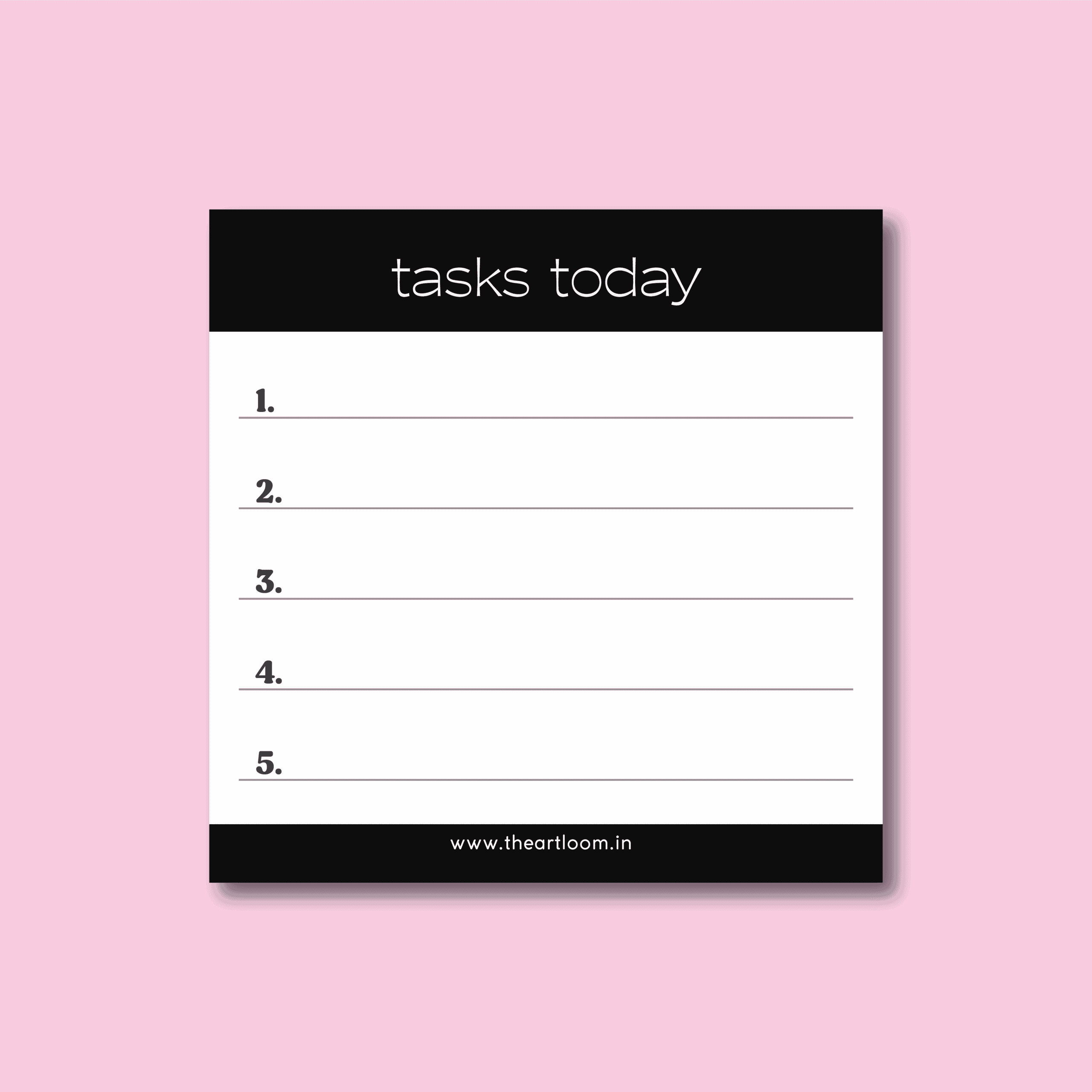 The Art Loom Classic Black Memo Pad