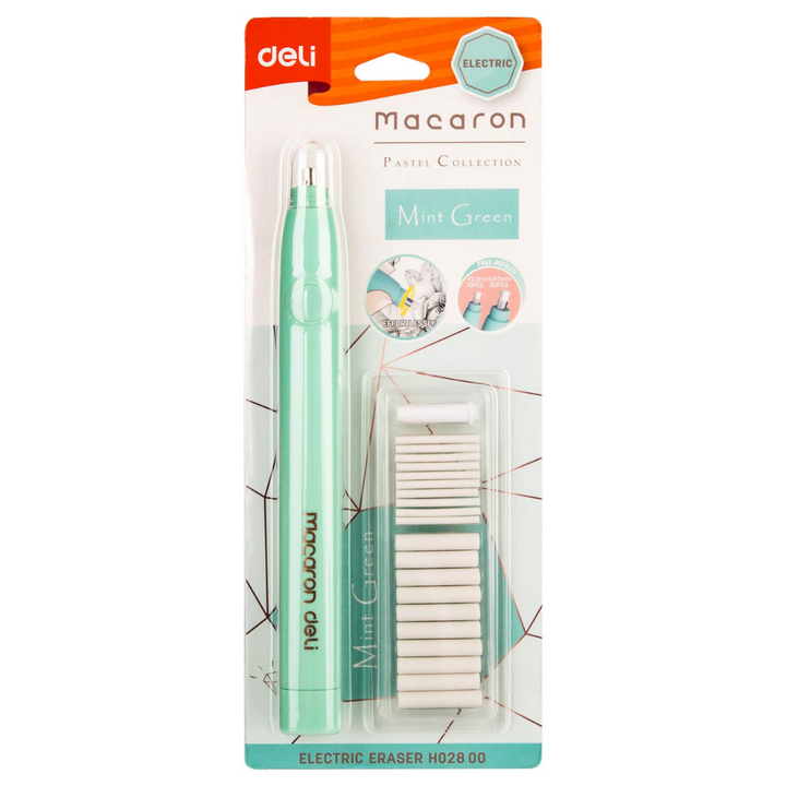 Deli Macaron Pastel Collection Electric Eraser - SCOOBOO - H02800 - Eraser & Correction