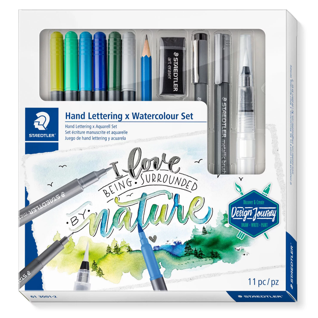 Staedtler Hand Lettering X Watercolour Set - SCOOBOO - 613001-2 - Brush Pens
