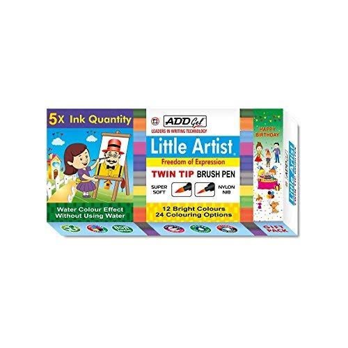 Little Artist Twin Tip Brush Pens SCOOBOO ADD GEL