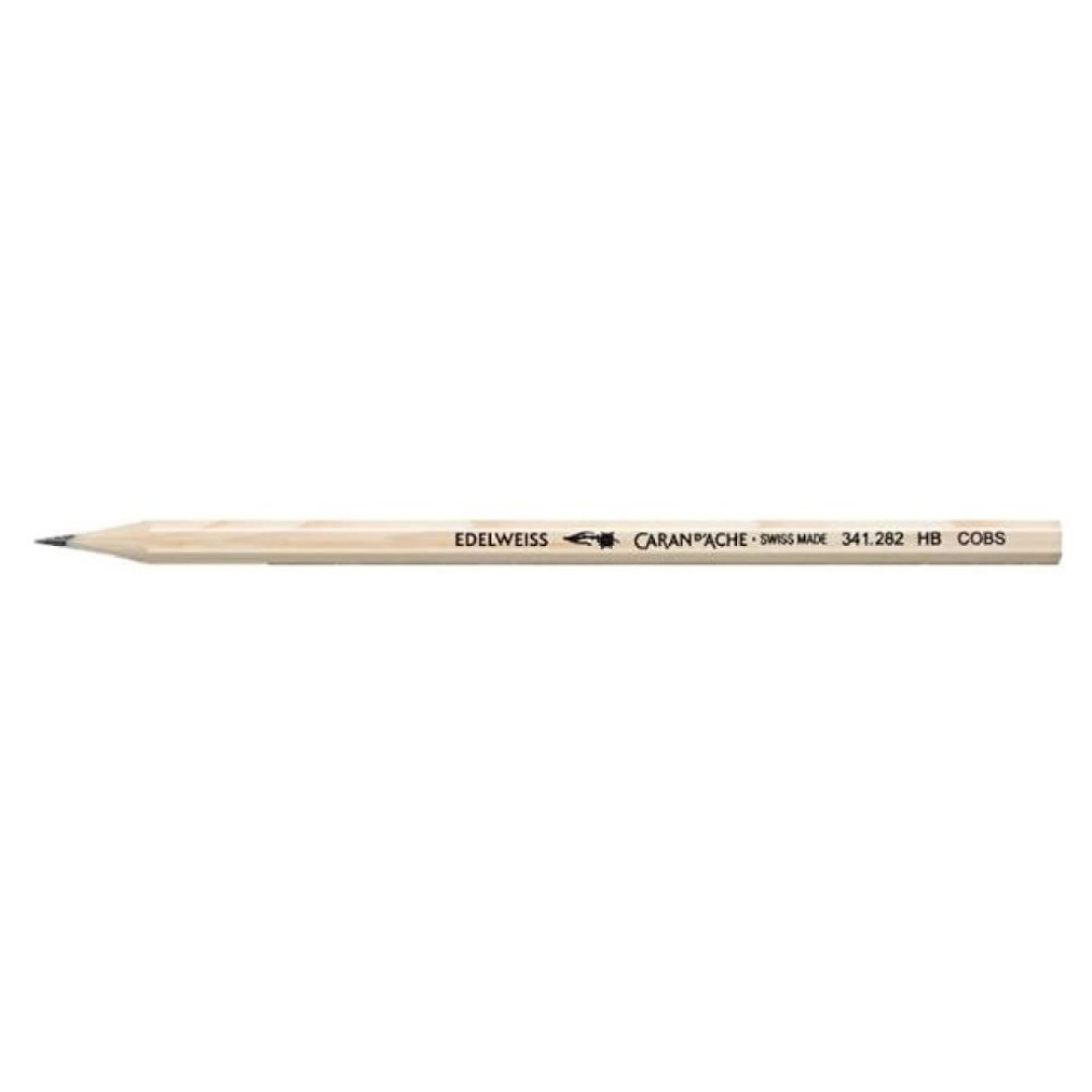 Caran d'ache Edelweiss Pine Wood Graphite Pencil HB (Pack of 12) - SCOOBOO - 341.282 - Pencils