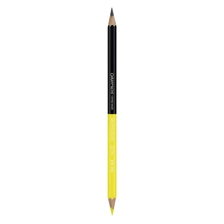 Caran d'ache Graphicolor 2pc Double Sided Pencils Graphite-Red & Fluorescent Yellow - SCOOBOO - 370.372 - Pencils