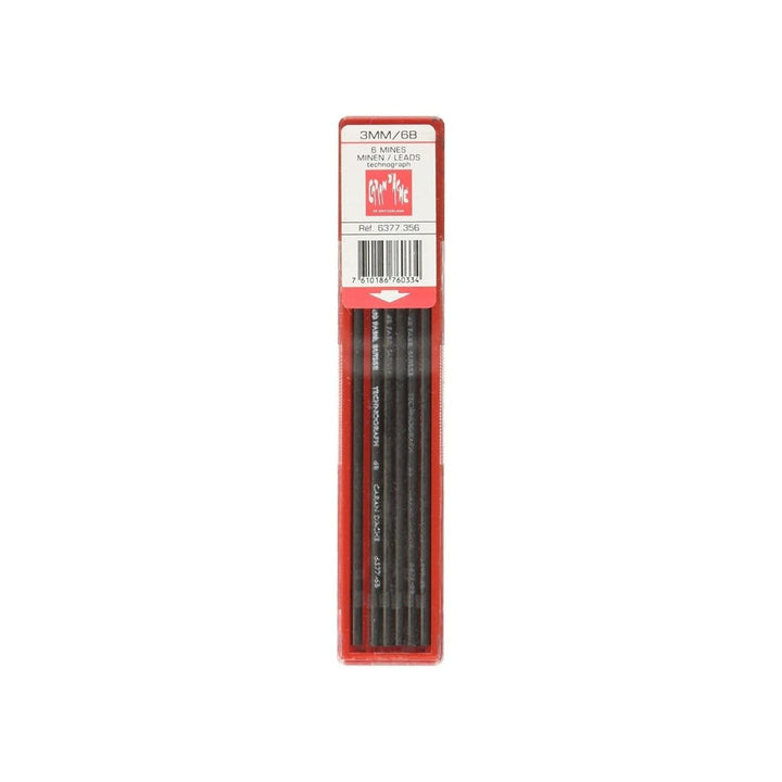 Caran d'ache Technograph Graphite 3 mm HB Leads (Pack of 6) - SCOOBOO - 6377.356 - Pencil Lead & Refills