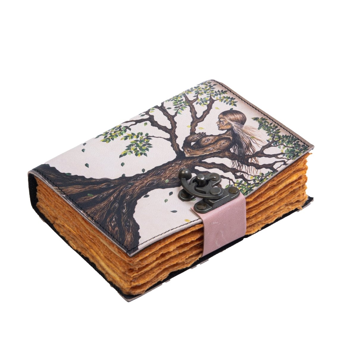 Craft Junky Vintage Leather-Bound Diary Journal with Mother of Earth Print - SCOOBOO - Journals