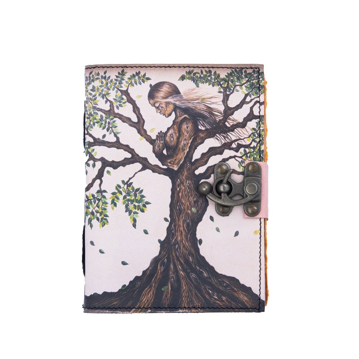 Craft Junky Vintage Leather-Bound Diary Journal with Mother of Earth Print - SCOOBOO - Journals