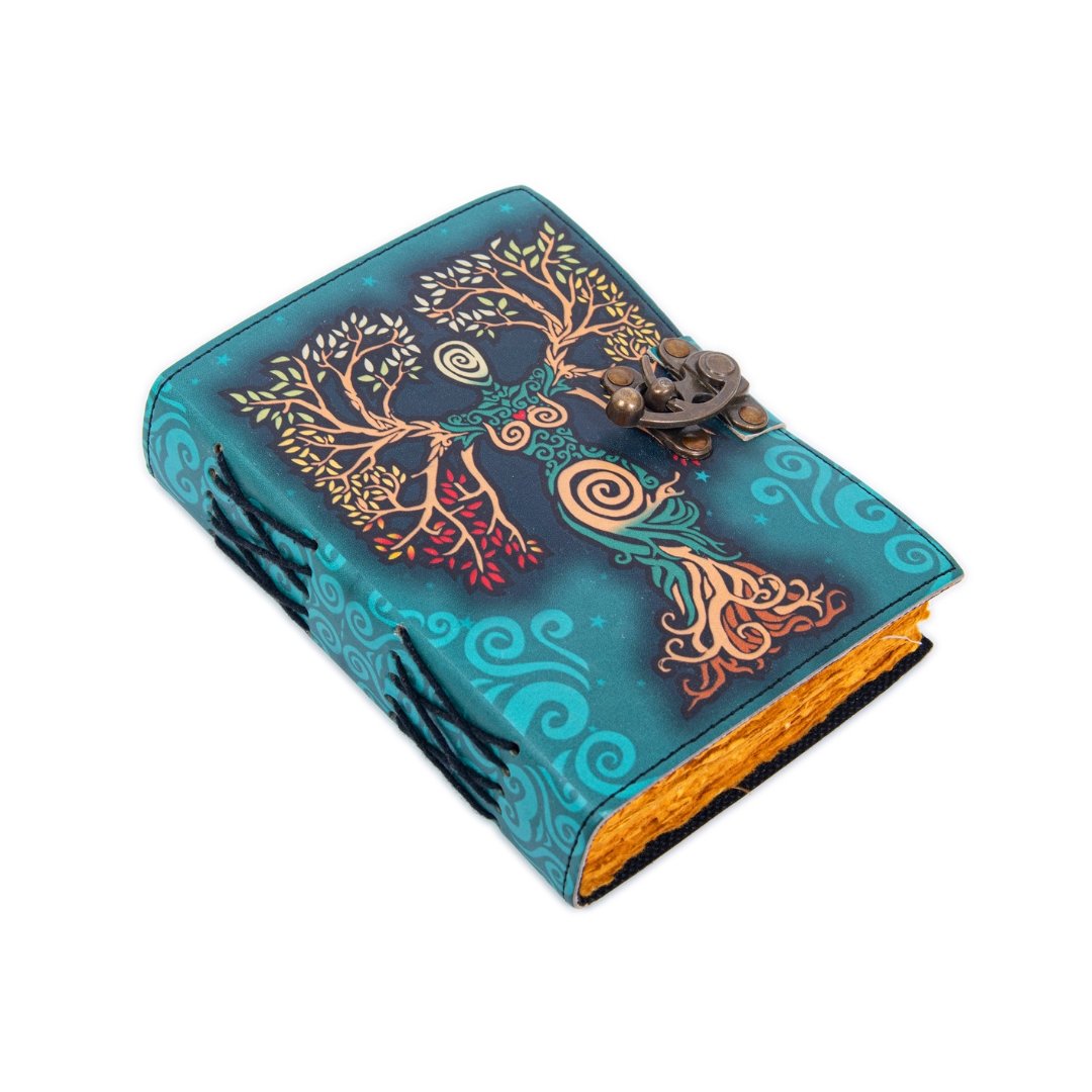 Craft Junky Vintage Leather-Bound Diary Journal with Mother of Earth Print - SCOOBOO - journals