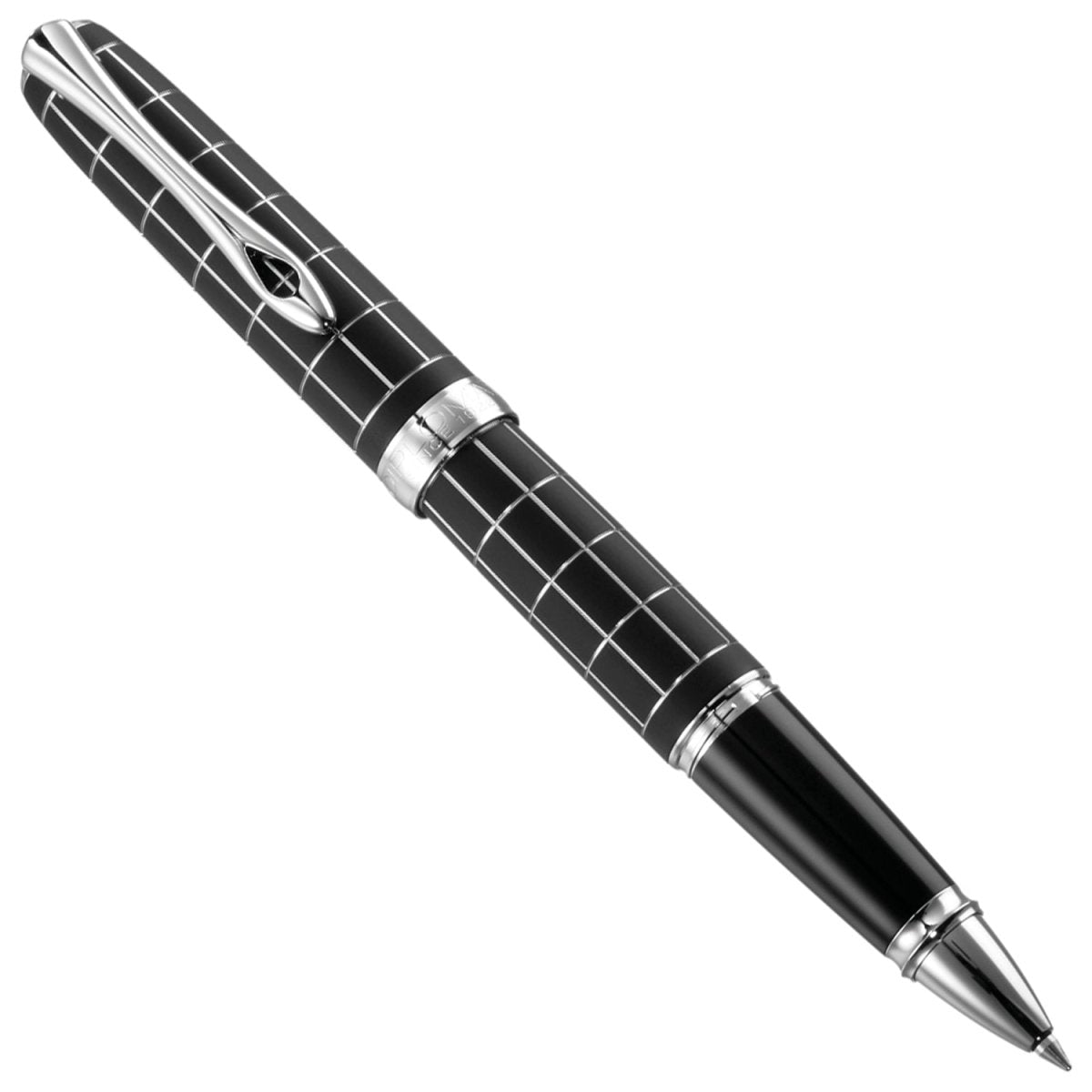 Diplomat Excellence A Plus Rhomb Guilloche Lapis Black Roller Ball Pen D40101030 - SCOOBOO - DP_D40101030_EXC_A_RH_GUI_LPBLK_RB - Roller Ball Pen