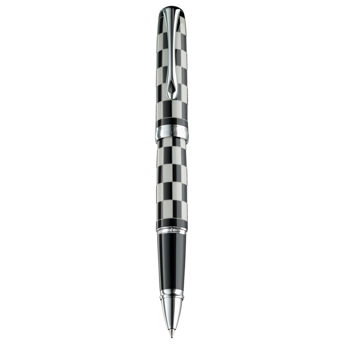Diplomat Excellence A Plus Rome Black White Roller Ball Pen D40102030 - SCOOBOO - DP_D40102030_EXC_A_RM_BLK_WHT_RB - Roller Ball Pen