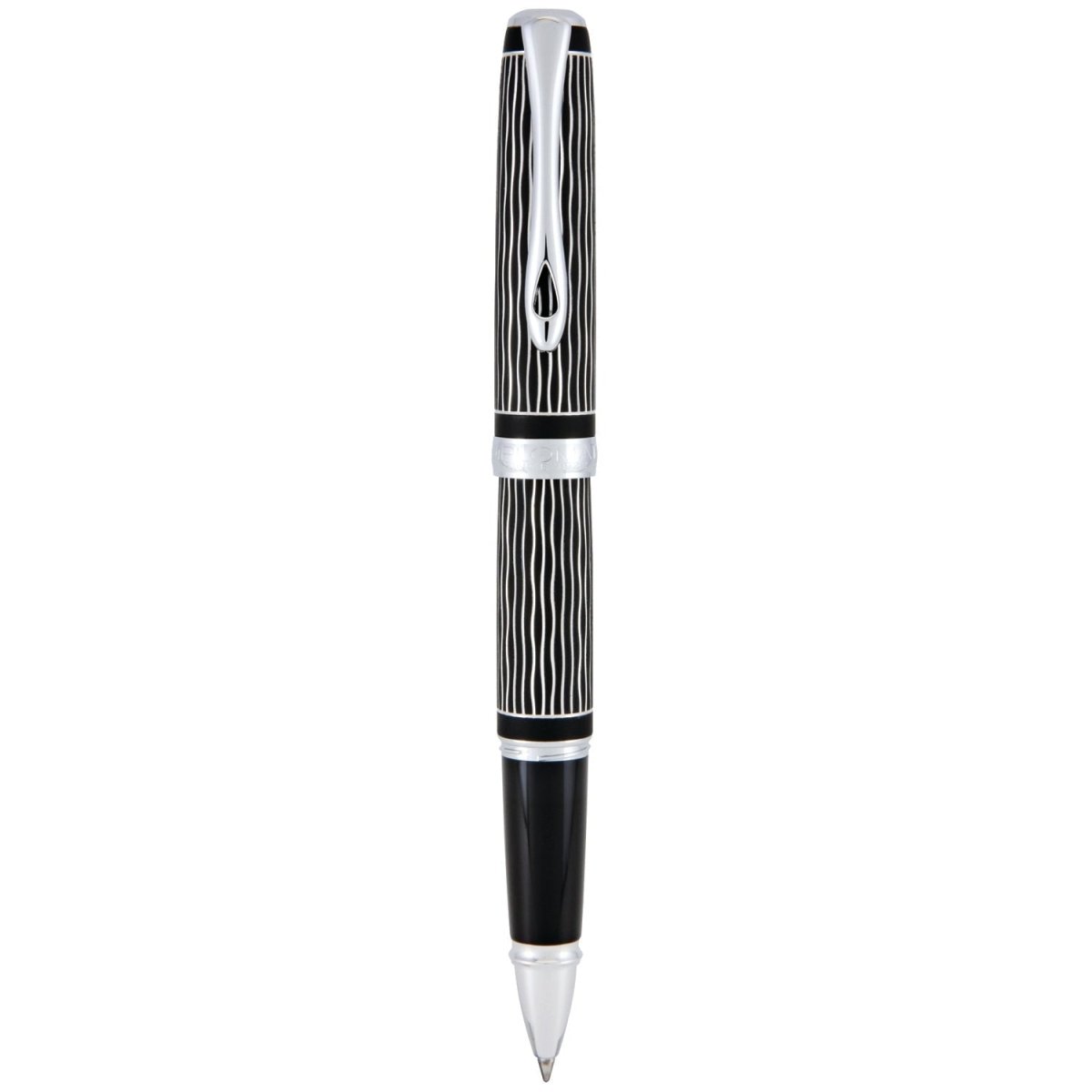 Diplomat Excellence A Plus Wave Guilloche Lapis Black Roller Ball Pen D40104030 - SCOOBOO - DP_D40104030_EXC_A_WV_GUI_LPBLK_RB - Roller Ball Pen