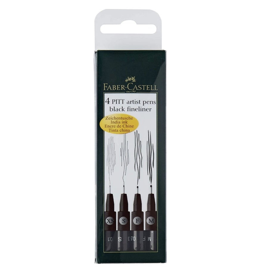 Pitt Artists Pen, Black - 4 count