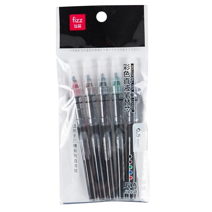 Fizz multicolor Straight Liquid 0.5mm Roller Ball Pens Refills - SCOOBOO - FZ44007 - Refills