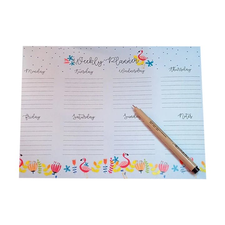 Flamingo Weekly Planner Notepad - SCOOBOO - Gifts of Love
