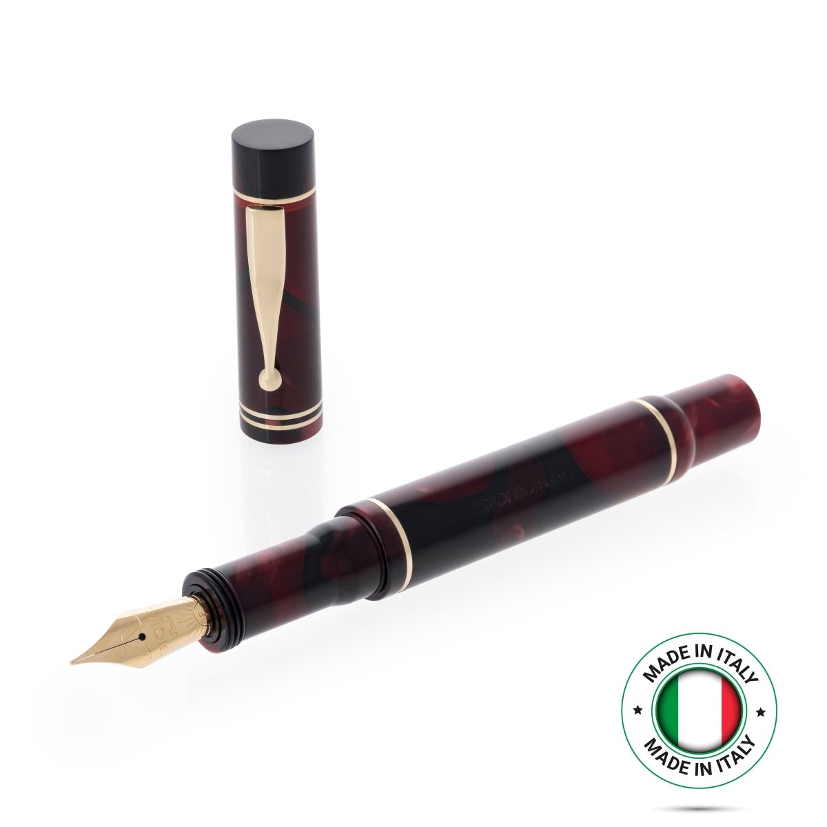 Gioia Alleria Amaranto Red-black GT Fountain Pen - SCOOBOO - GA-742-M - Fountain Pen