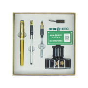 Hero 6177 3 in 1 Pen Set- Fountain & Ballpoint Pen & Art Calligraphy - SCOOBOO - 6177 BK - Ball Pen