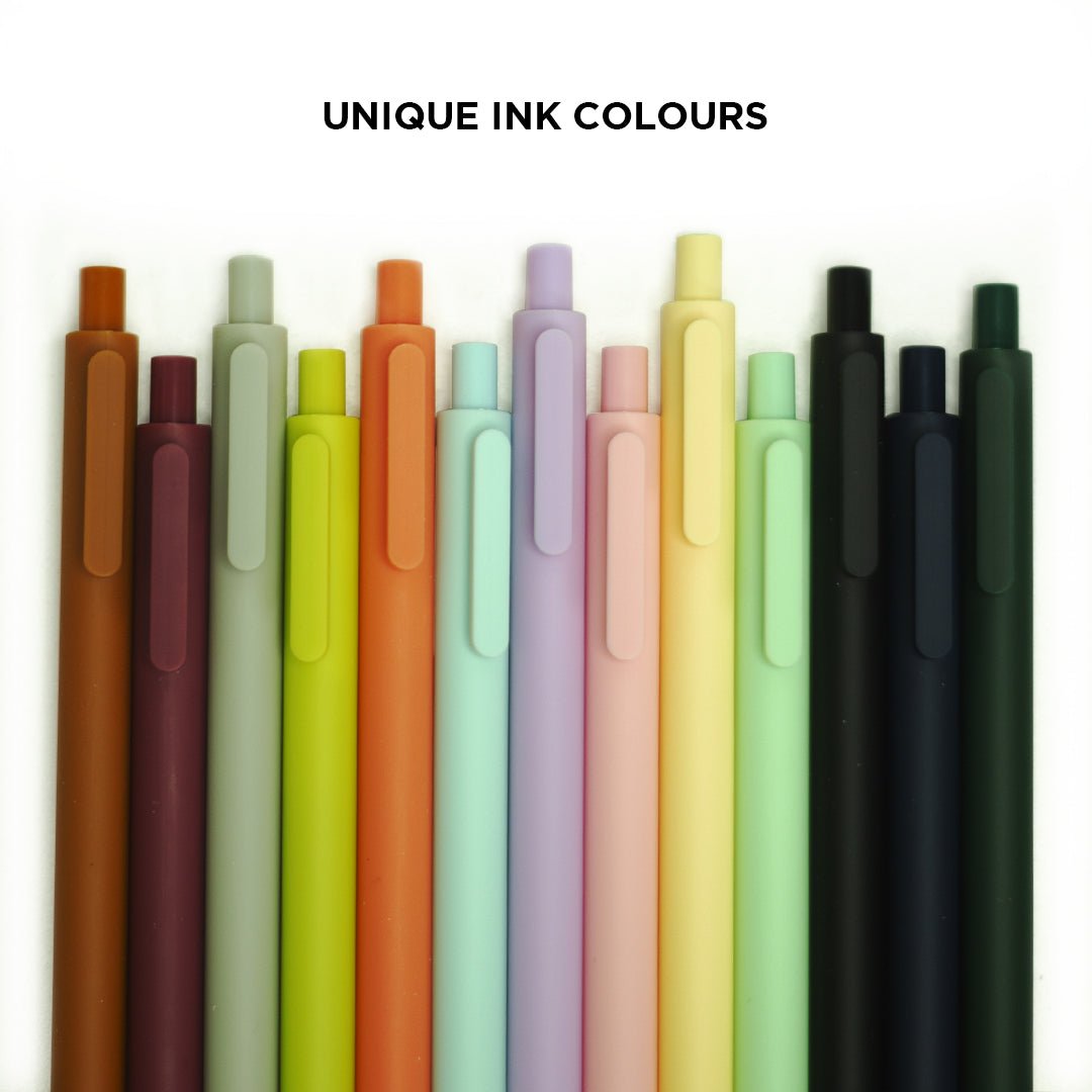 Kaco Pure Macaron Gel Pens - Set of 5 - Assorted colours 0.5mm - SCOOBOO - Pure-Vintage I - Gel Pens