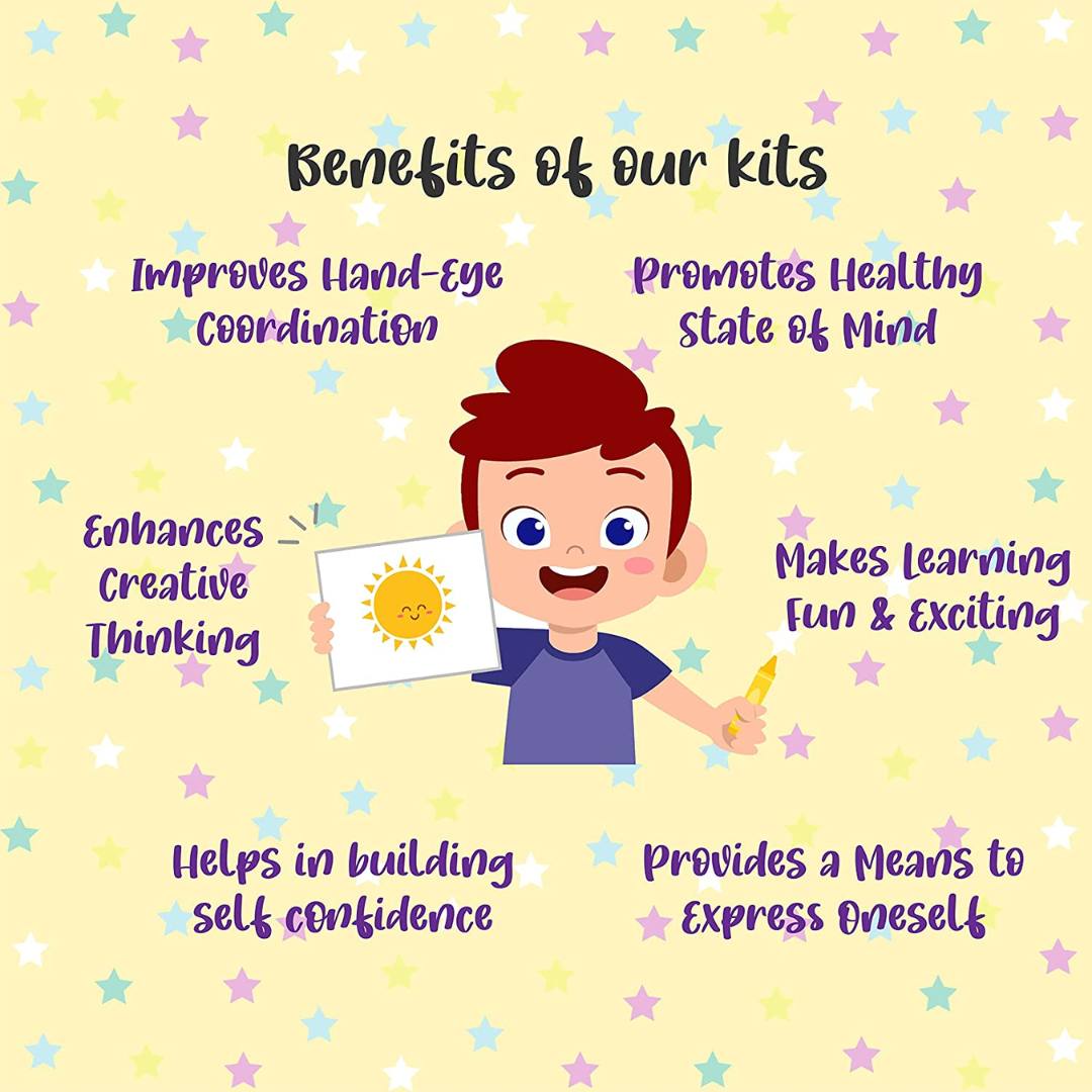 Kalakaram Paint Your Own Unicorn Wooden Puzzle Set - SCOOBOO - KKM1546C - DIY Box & Kids Art Kit