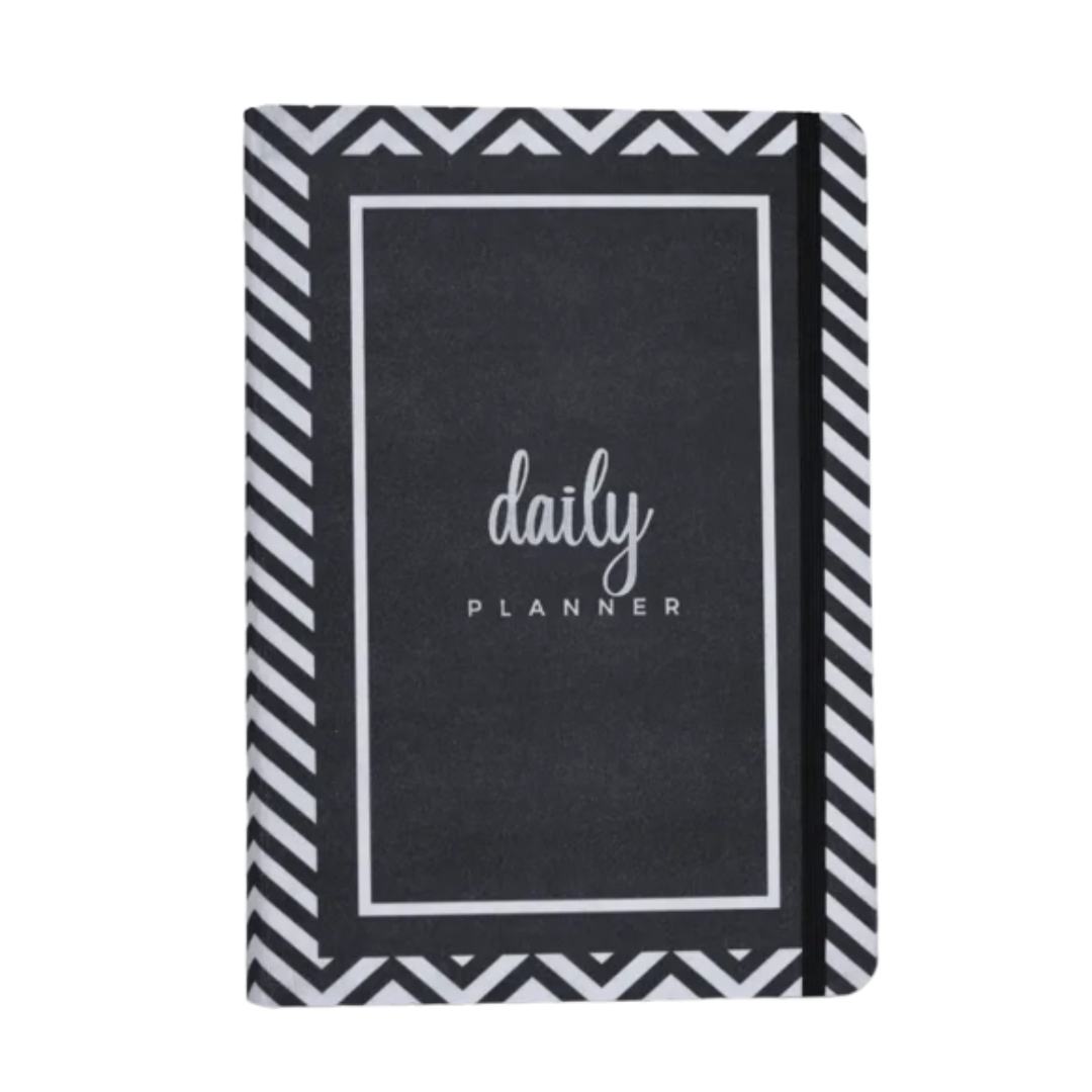 Lovely Dailly Planners - SCOOBOO - BLACK AND WHITE STRIPES - Planners