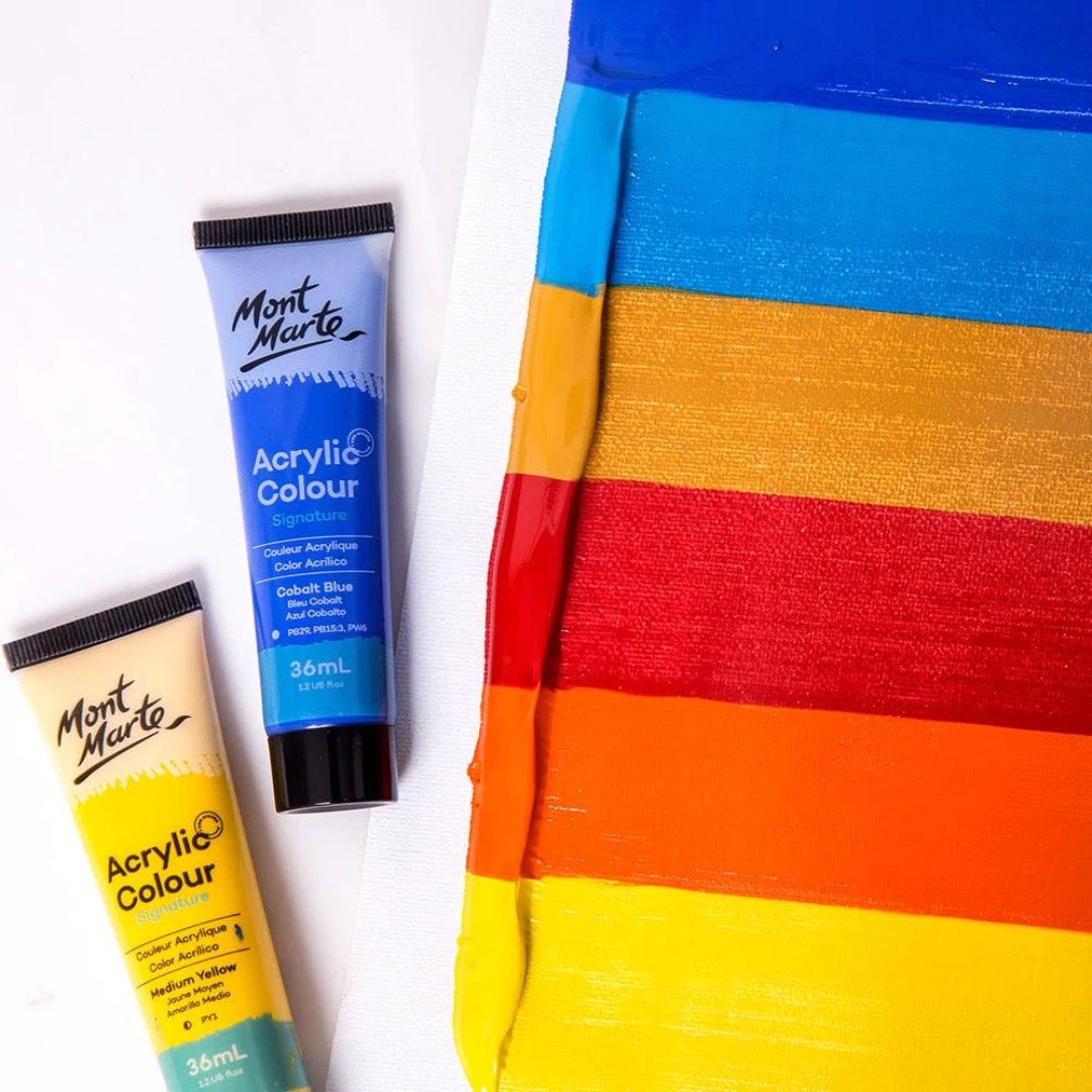 Mont Marte Acrylic Colour Paint Set Signature Pack Of 36 - SCOOBOO - MSCH3636 - Acrylic paints