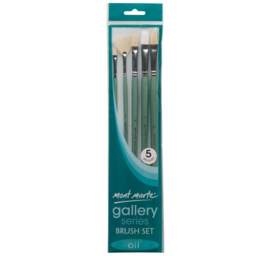Mont Marte Gallery Series - Juego De Brochas Acrílicas (6 Unidades) Selección De Pinceles Sintéticos Para El Cabello Adecuados Para Pintura Acrílica