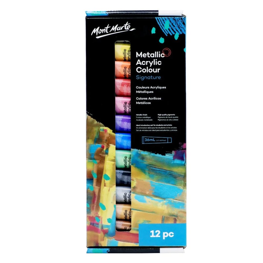 Mont Marte Acrylic Paint Set Signature 24 Colours 36ml NIB