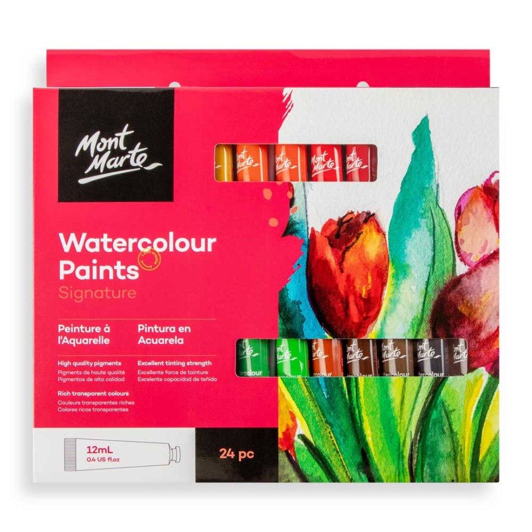 Mont Marte Watercolor Paints Pack Of 24-SCOOBOO – SCOOBOO
