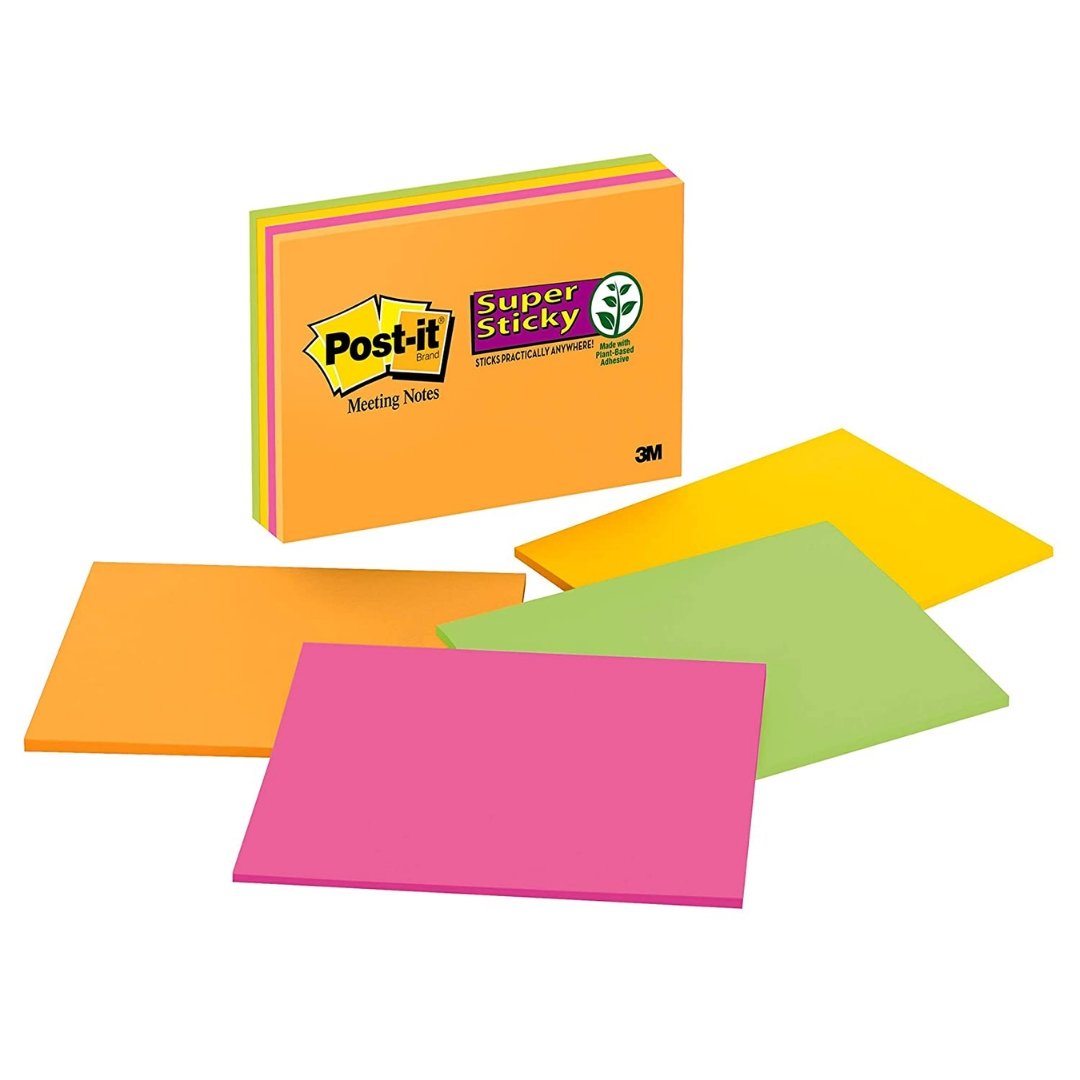 Post-It Super Sticky Assorted Colours Pastel Sticky Notes