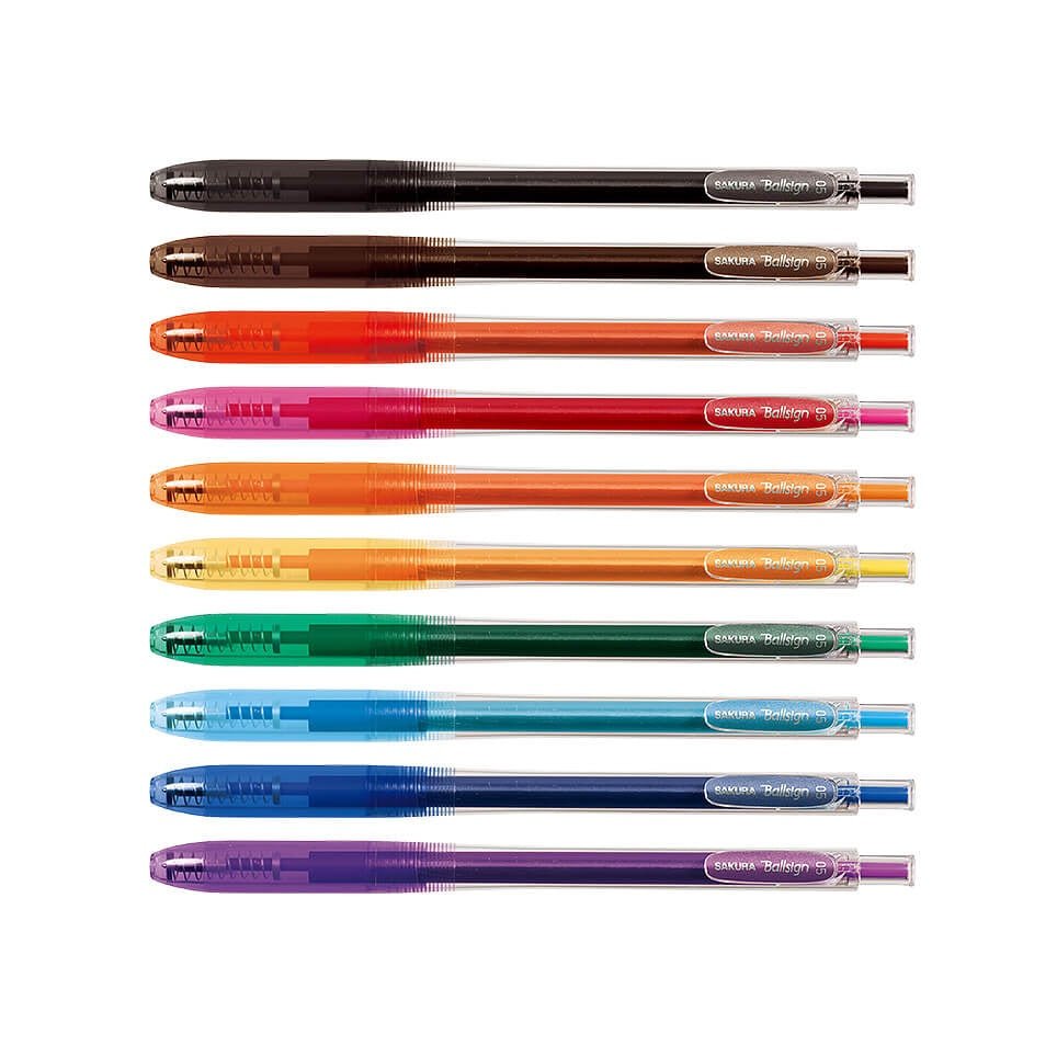 Sakura Ball Sign Knock Color Set - SCOOBOO - GBR155-10 - Ball Pen