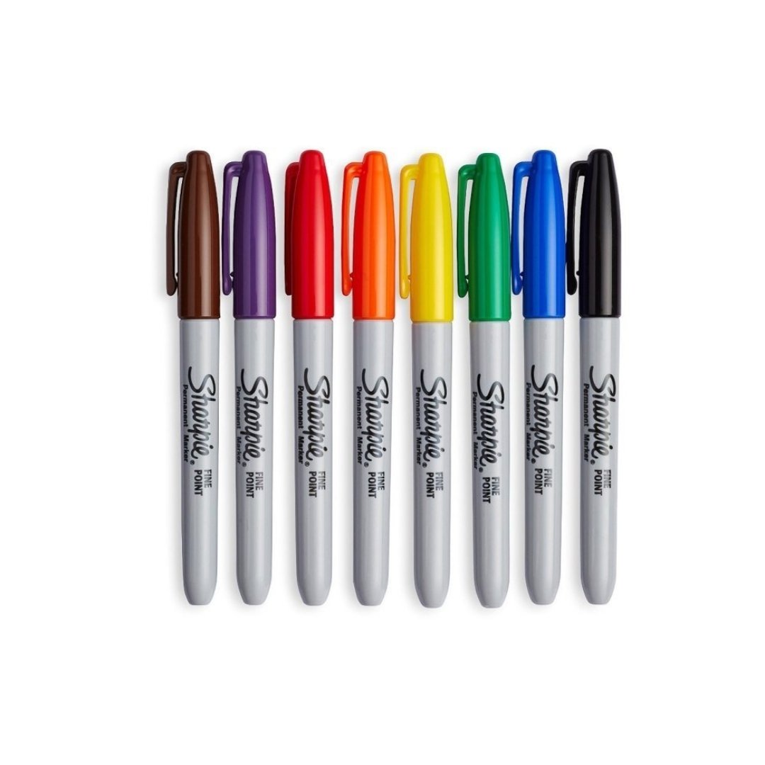 Sharpie Permanent Markers, Fine Tip, 8/PK, Assorted (30217PP)