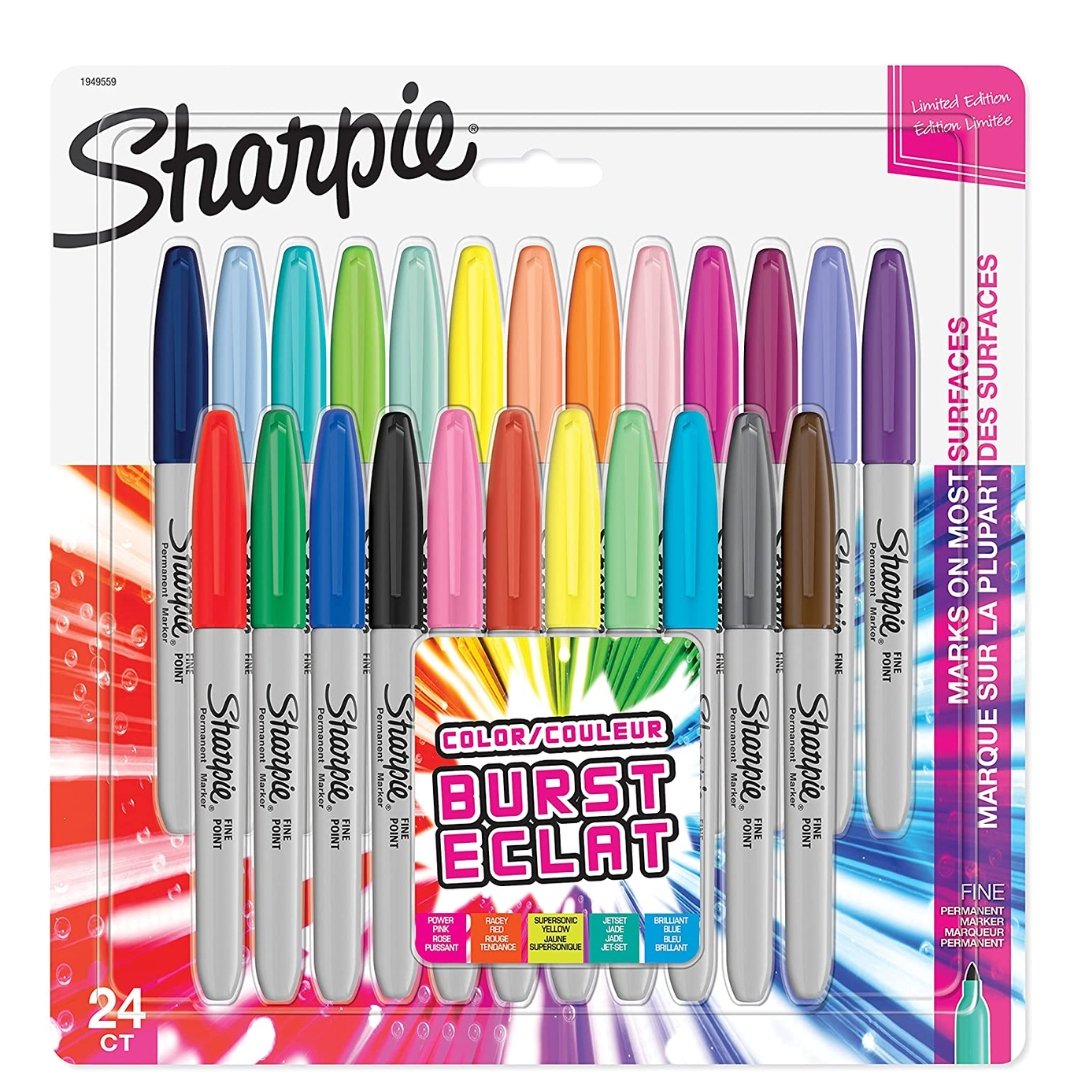 Sharpie Fine Pen Black 2 Ct, Pens, Pencils & Markers