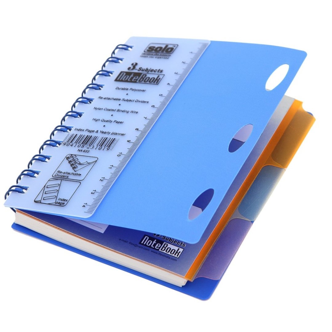 Solo 3 Subject Notebook A6 - SCOOBOO - NA633 - Ruled