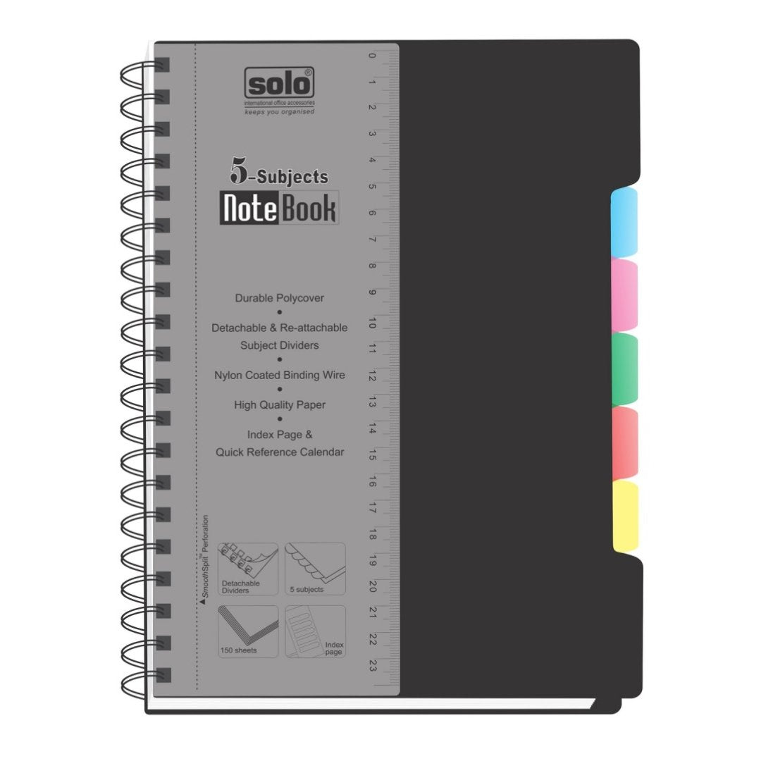 Solo 5 Subject Notebook B5 - SCOOBOO - NB557 - Ruled