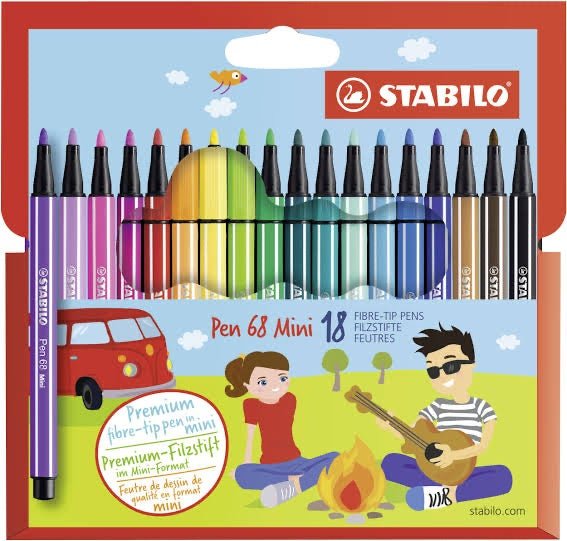 Premium Felt Tip Pen – STABILO Pen 68 Roller set 30 Assorted Colours  Including 5 neon – Super Hit Store