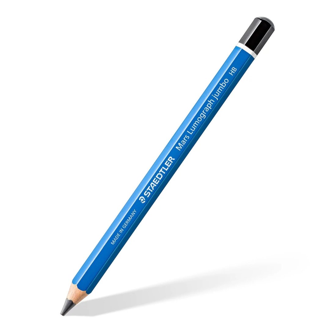 Staedtler Mars Lumograph Jumbo Art Pencils With Highlighter - SCOOBOO -  Staedtler