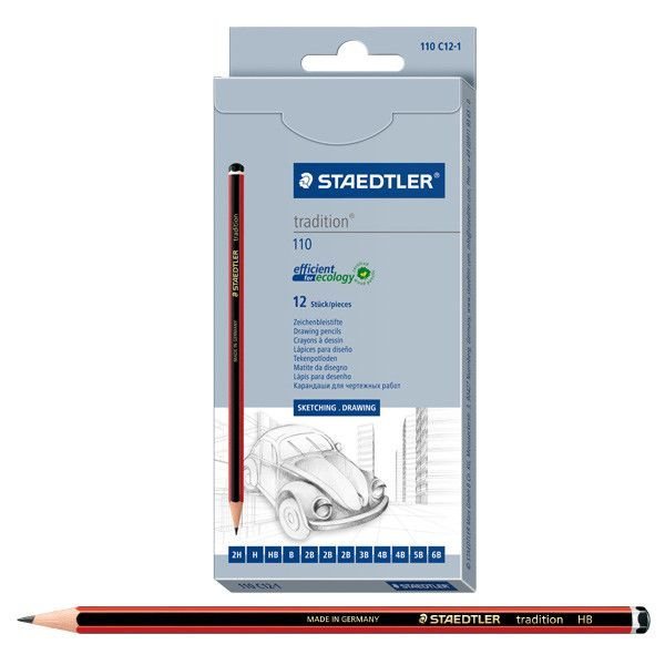 Staedtler Tradition Graphite Pencils - SCOOBOO - 110C12 - Pencils
