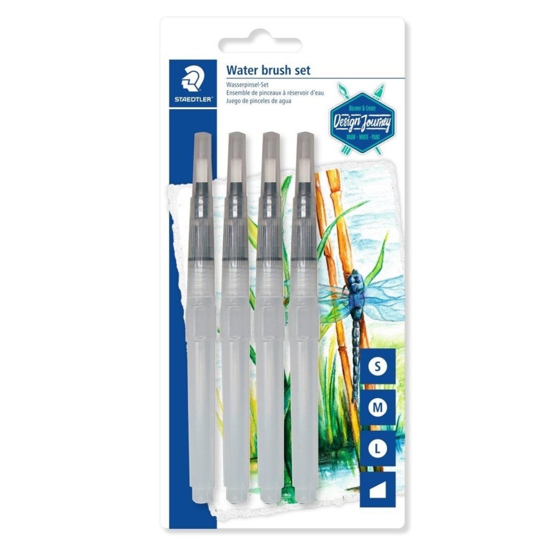 Staedtler Water Brush Pen - SCOOBOO - 949-SBK4-C - Brush Pens