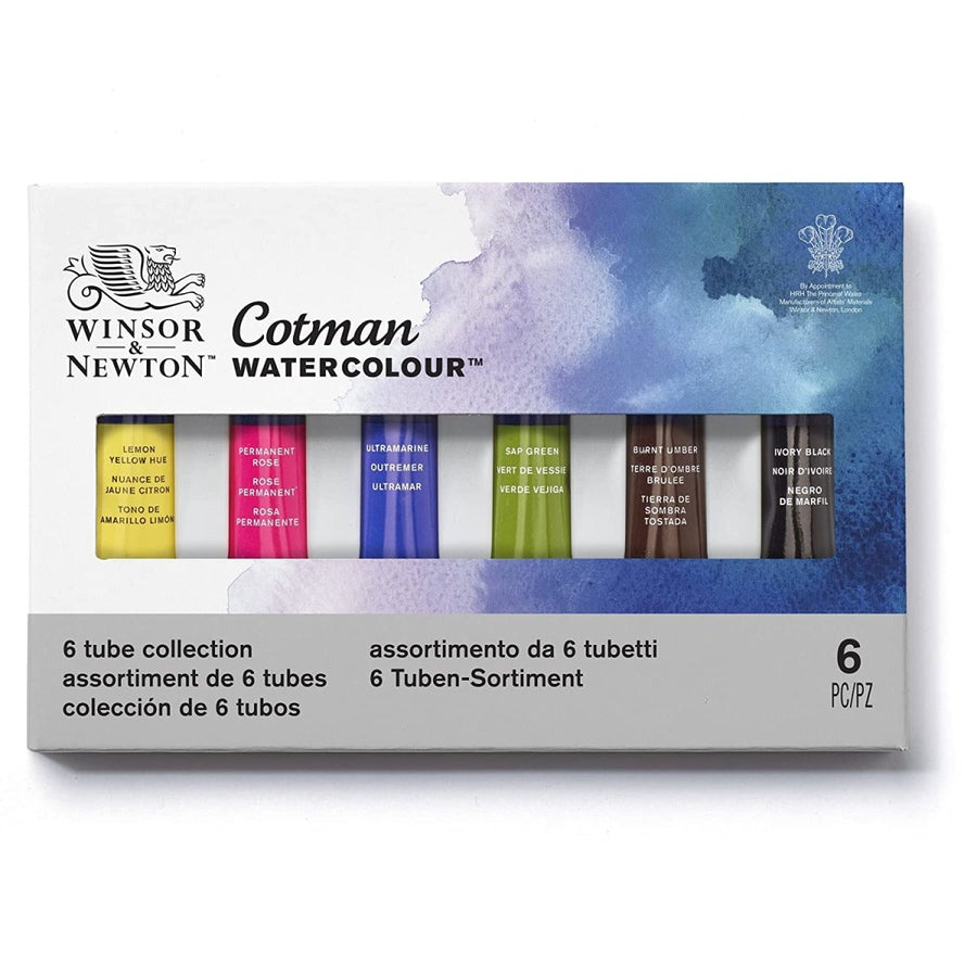 Winsor & Newton Cotman Water Colours (Set of 6 Tubes) - SCOOBOO - 0390635 - Water Colors