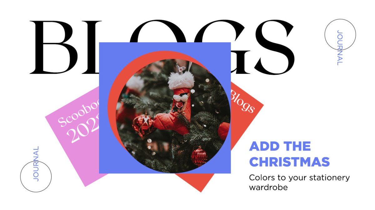 Add the Christmas Colors to your stationery wardrobe - SCOOBOO 