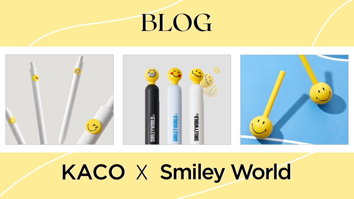 Brighten Your Writing with Kaco X Smiley World: Now Available at Scooboo - SCOOBOO
