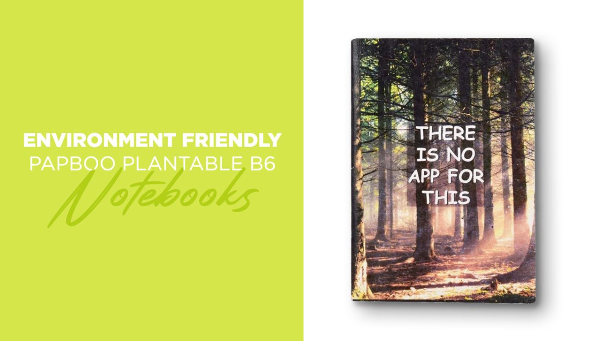 Environment-Friendly Notebooks - PAPBOO PLANTABLE B6 NOTEBOOKS - SCOOBOO 